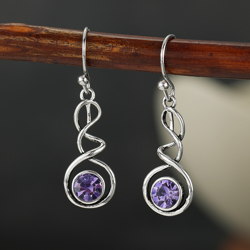 Ladies' Vintage Twisted Thread Wrapped Ear Hook Earrings